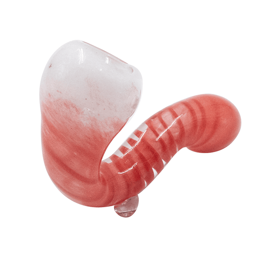 PIPE - SHERLOCK RED NECK WHITE HEAD The Bong Shop