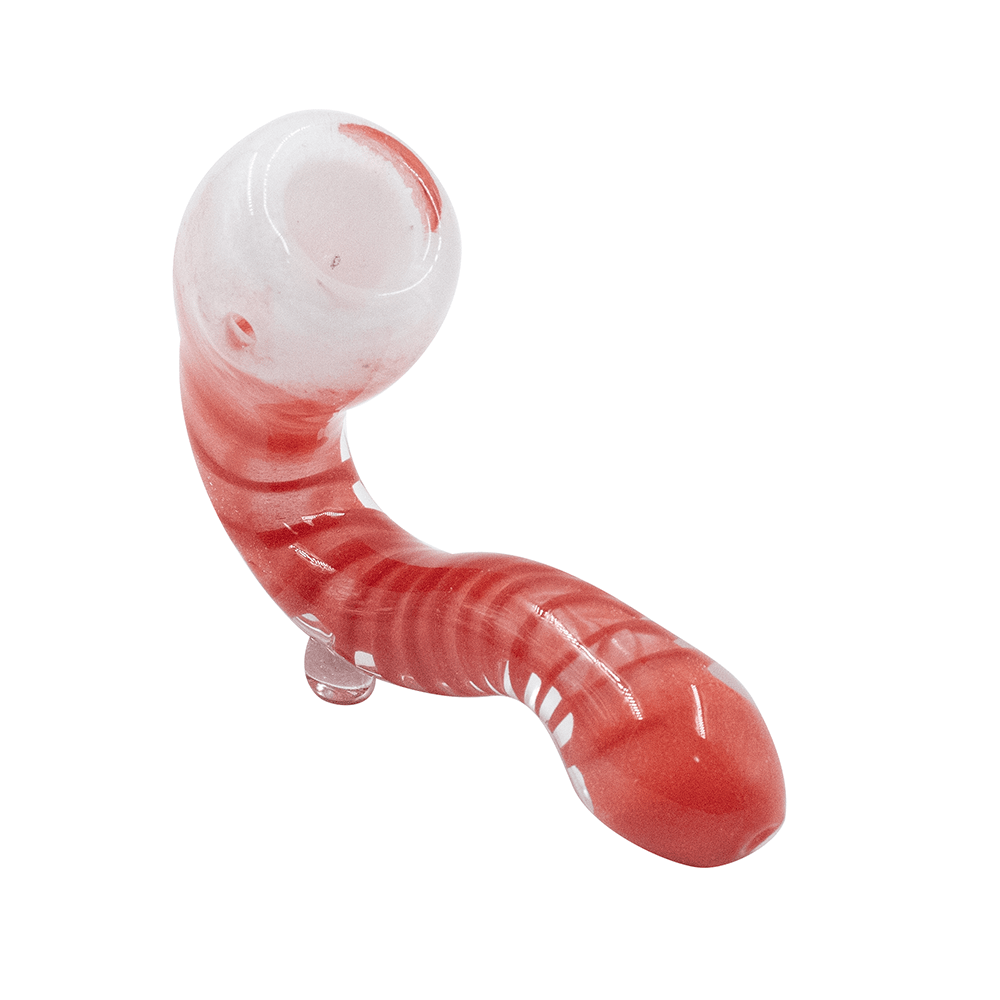 PIPE - SHERLOCK RED NECK WHITE HEAD The Bong Shop