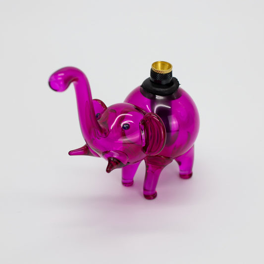 ELLIE THE ELEPHANT GLASS MINI BONG - HOT PINK The Bong Shop