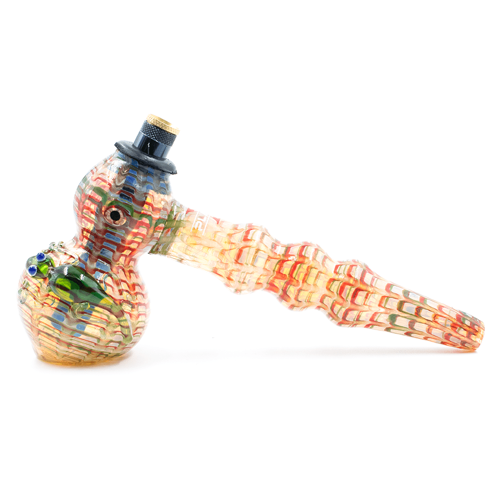 GLASS HAMMER PIPE - HAND PAINTED W/ GECKO PLANET X Planet X