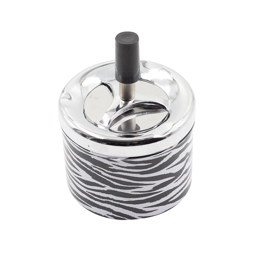 ASHTRAY - ZEBRA PRINT SPINNING TRAY 9.3CM The Bong Shop