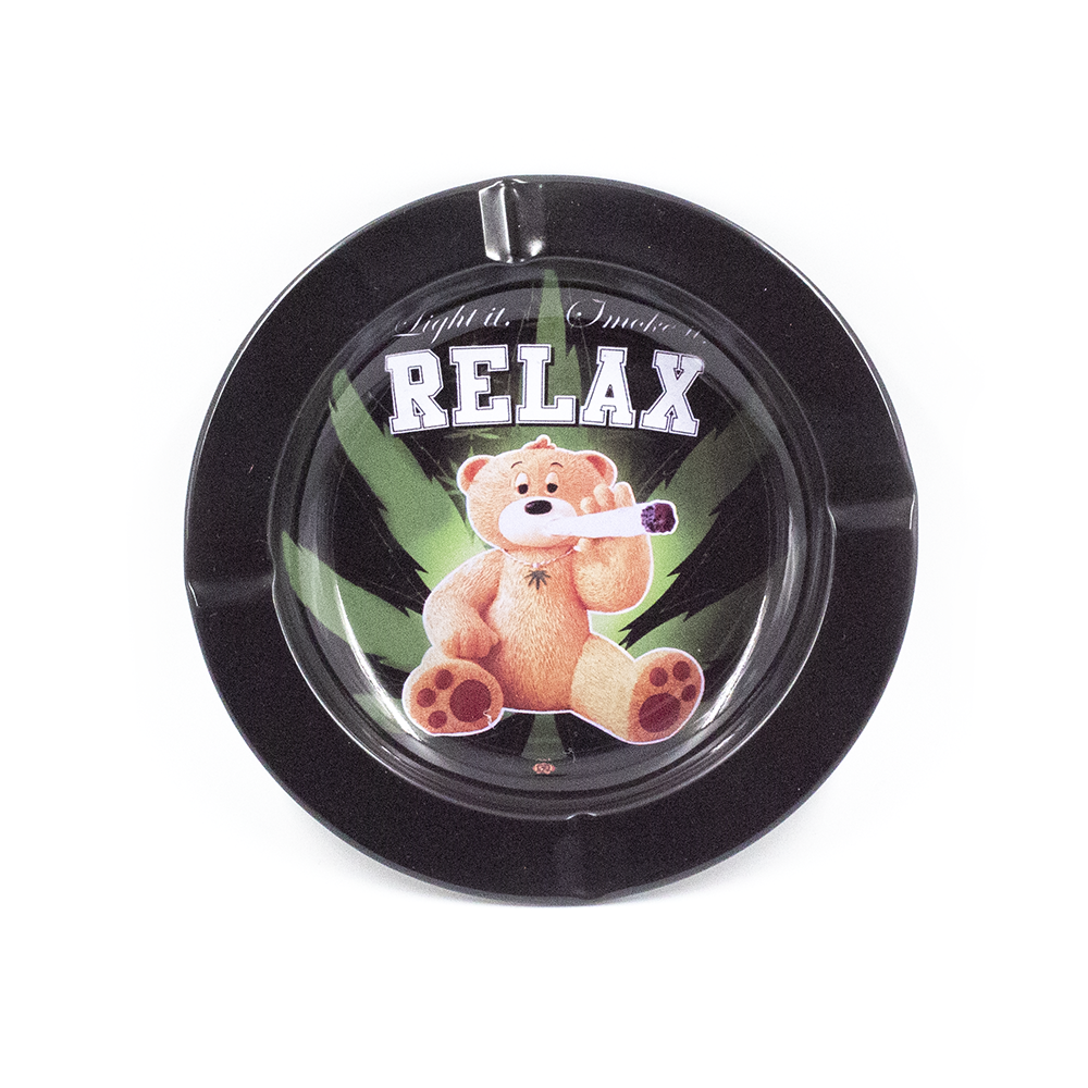ASHTRAY - METAL RELAX SMOKING BEAR The Bong Shop