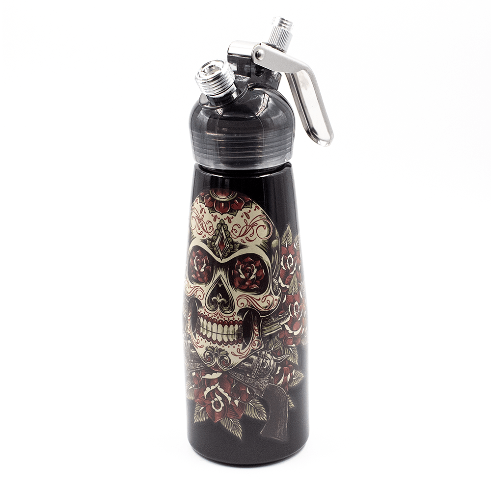 CREAM DISPENSER - 473ml Skull and Pistols Black Special Blue