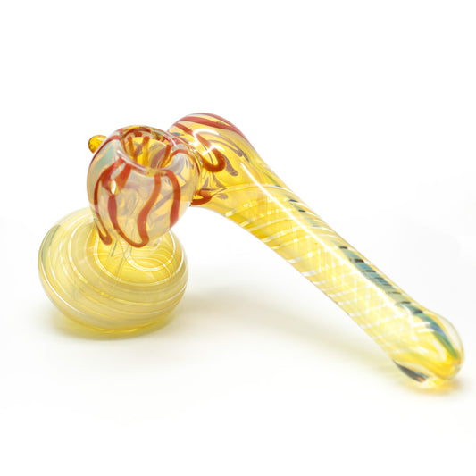 WATERFALL - SIDE STEM CLEAR GLASS HAMMER PIPE Waterfall