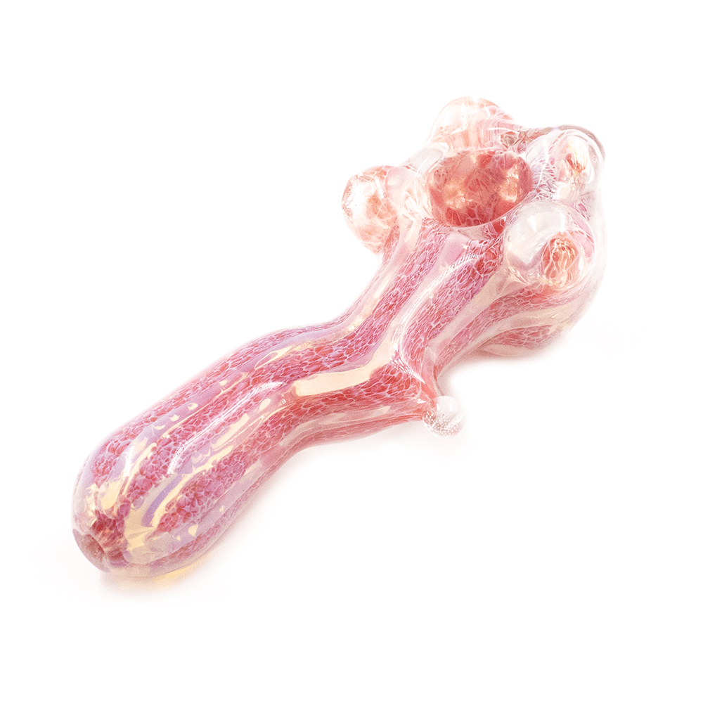 Plumbus Bent Glass Pipe - Pink The Bong Shop