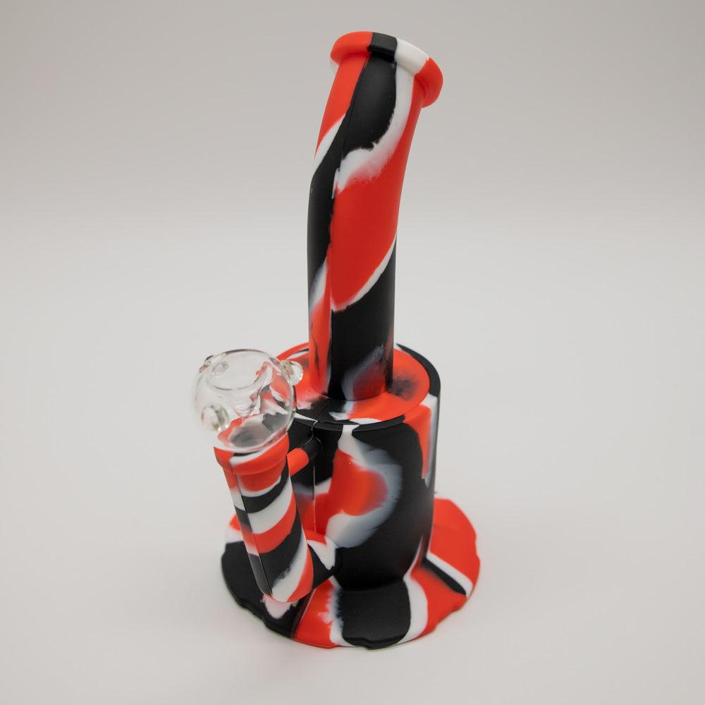 Bender Silicone Bong - Black White Red The Bong Shop