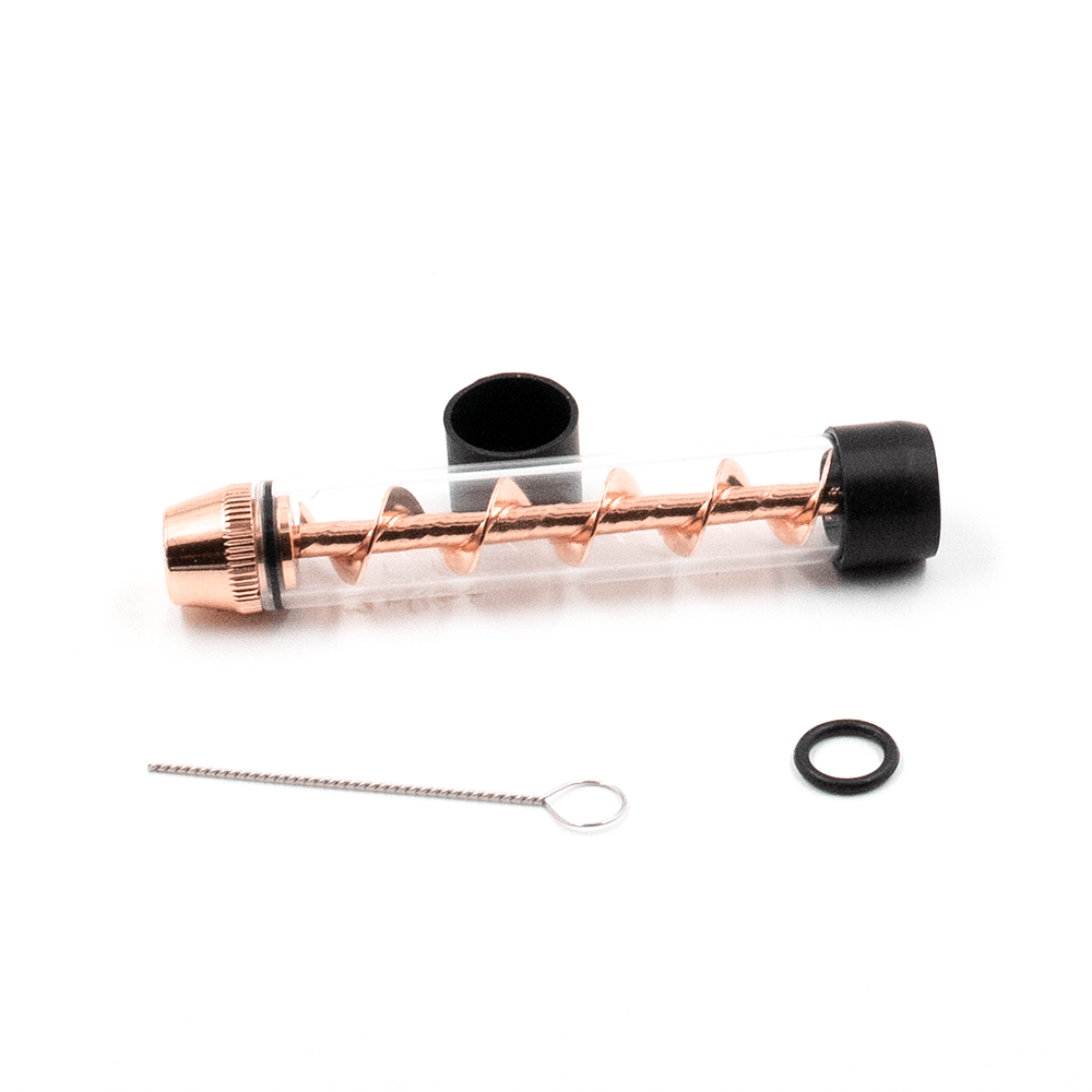 PIPE- GLASS TWIST PIPE - ROSE GOLD Puffco