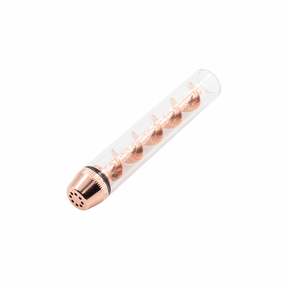 PIPE- GLASS TWIST PIPE - ROSE GOLD Puffco