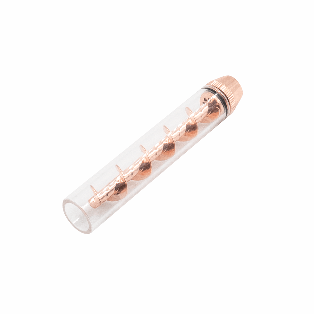 PIPE- GLASS TWIST PIPE - ROSE GOLD Puffco