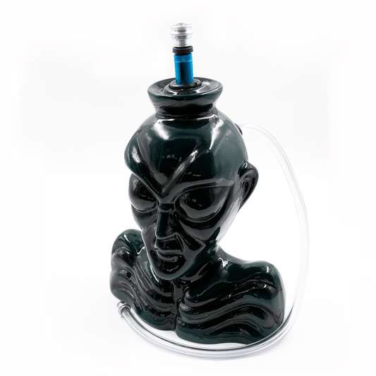 Alien Ceramic Hose Bong - Dark Green The Bong Shop