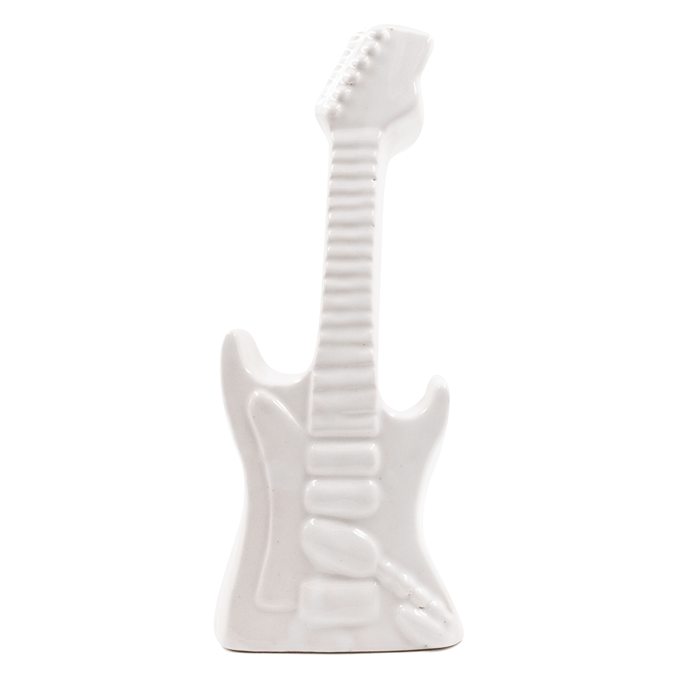 Guitar Ceramic Bong - White The Bong Shop