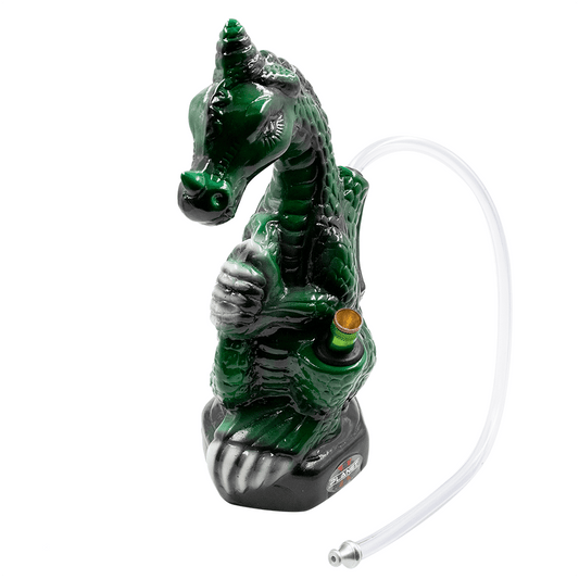 Dragon Ceramic Hose Bong - Green The Bong Shop