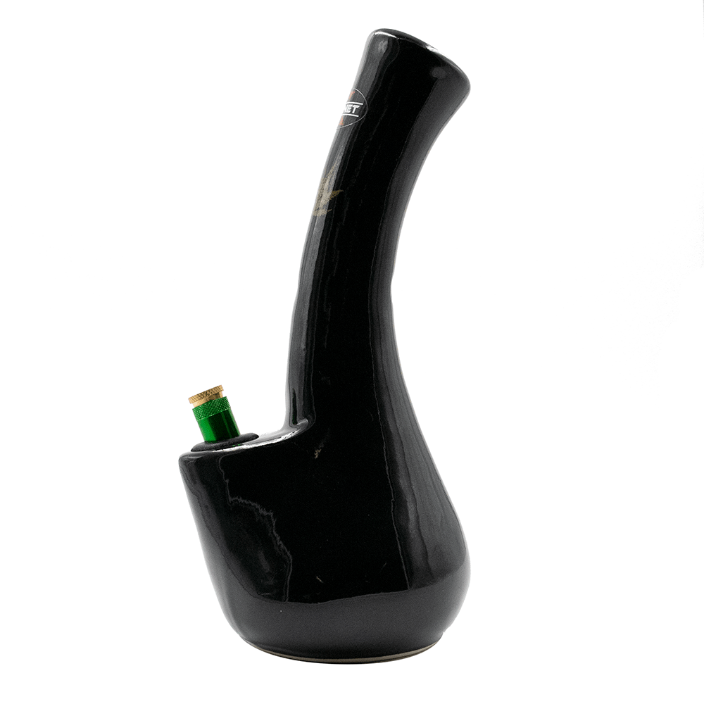 Curved Beaker Ceramic Bong - Black The Bong Shop