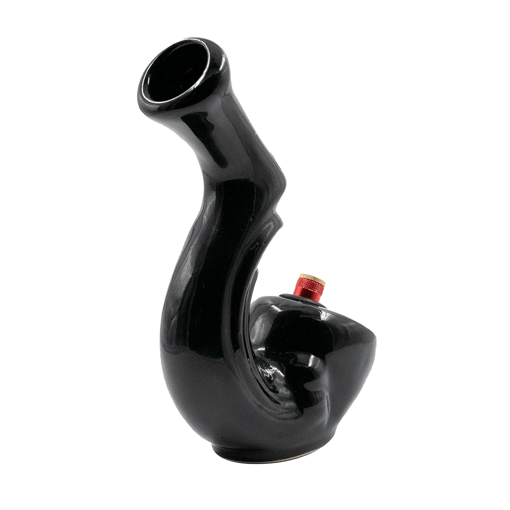 Sherlock Gripper Ceramic Bong - Black The Bong Shop