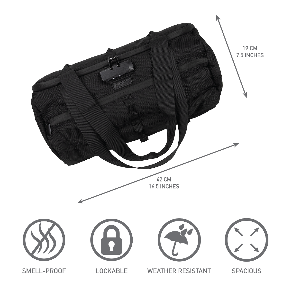 Smellproof & Lockable DL Cylinder Bag DL Bags