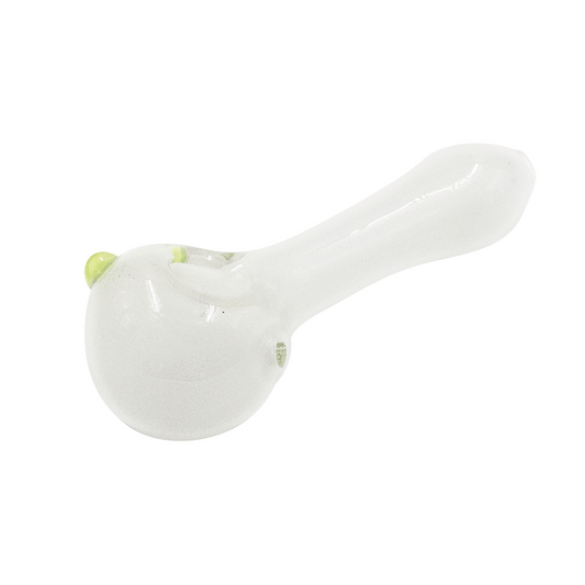 DRY PIPE- 4" GLOW PLAIN W/2 GR BUMPS GLASS The Bong Shop