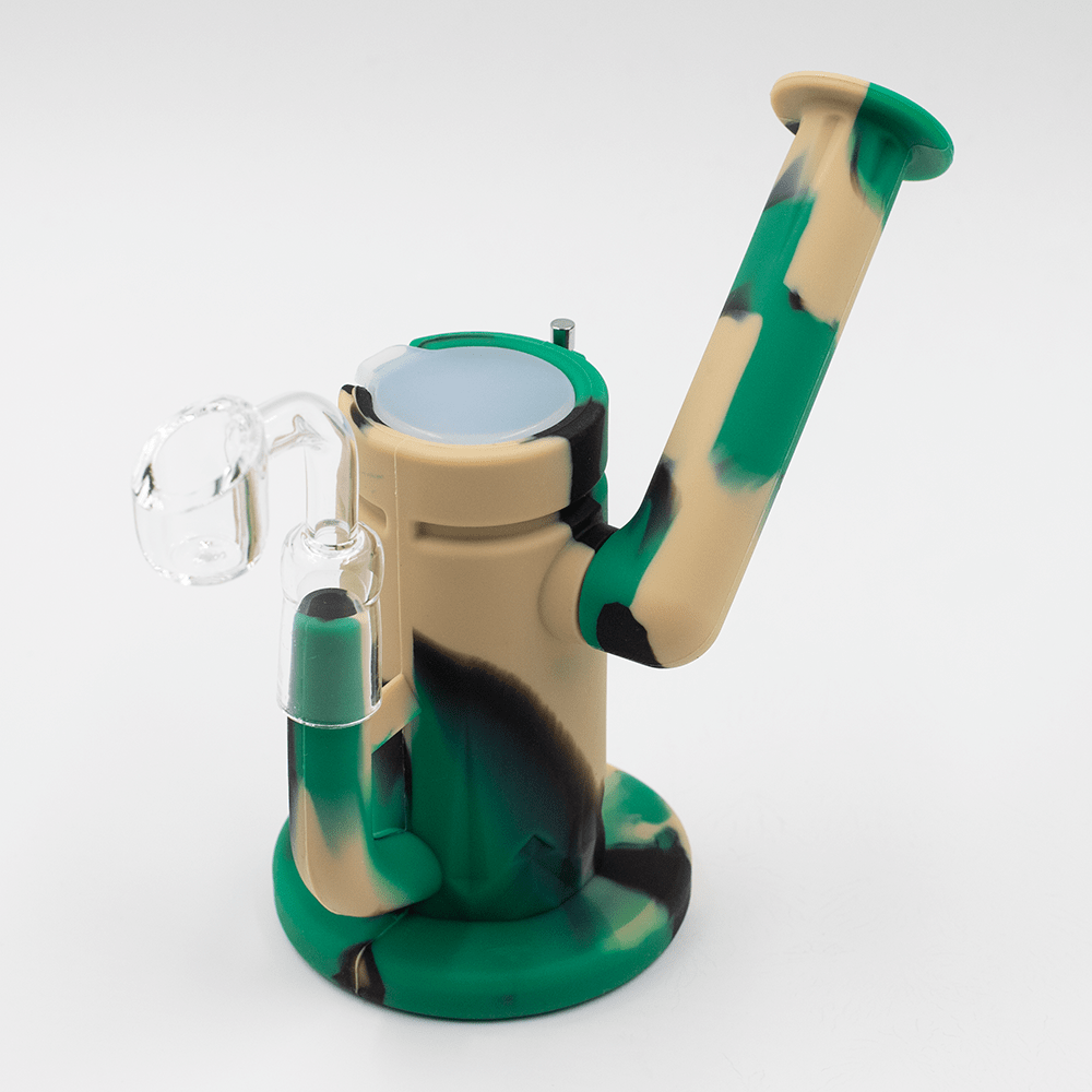 Steel Dab Silicone Bong - Camo Planet X