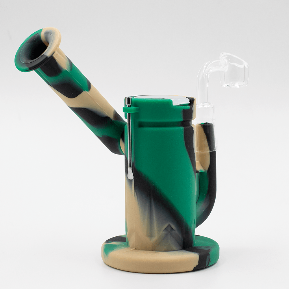Steel Dab Silicone Bong - Camo Planet X