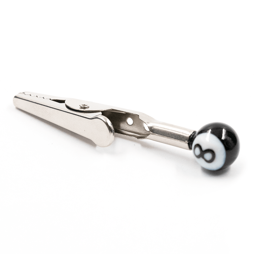 Roach Clip - 8 Ball Glass The Bong Shop