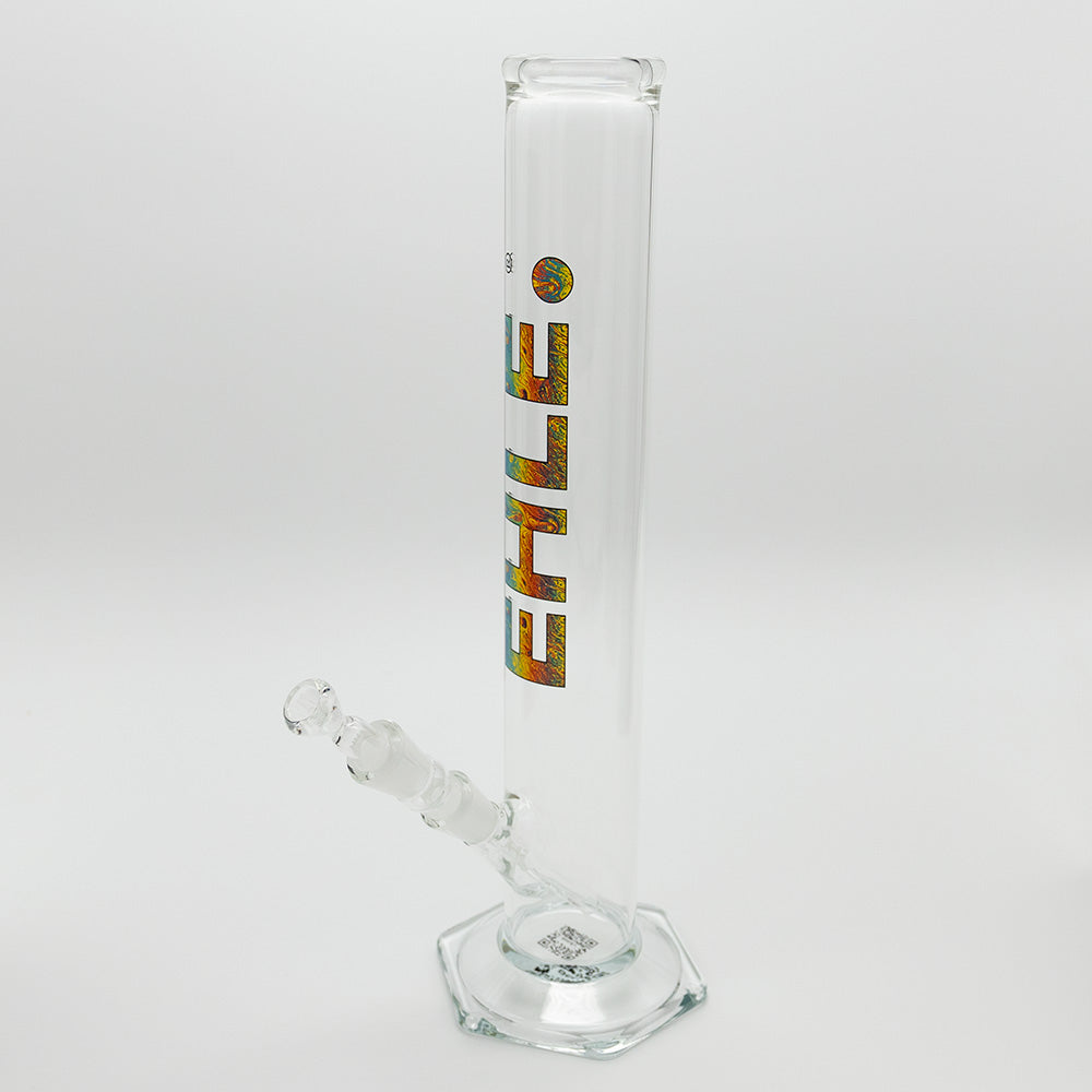 EHLE - Cylinder Straight Glass Bong - Psychedelic EHLE
