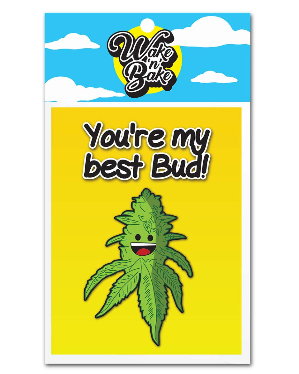 GREETING CARD - BEST BUDS YELLOW WAKE N BAKE Wake 'n' Bake