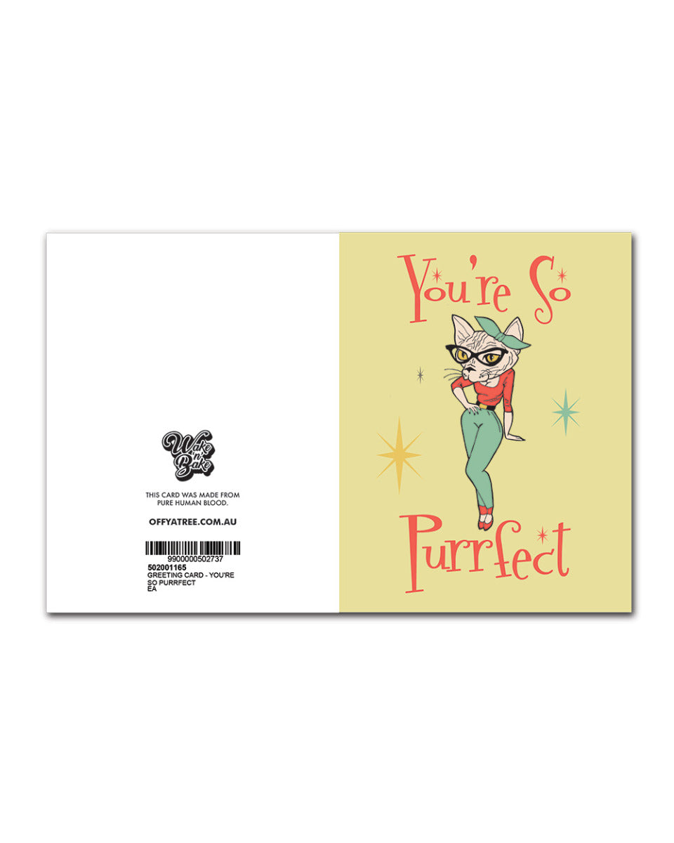 WAKE 'N' BAKE | YOU'RE SO PURRFECT GREETING CARD Wake 'n' Bake