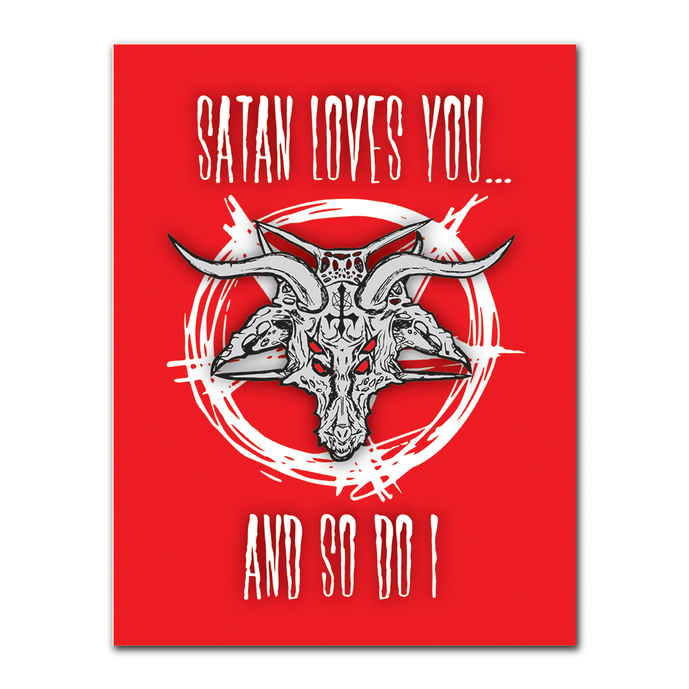 GREETING CARD - SATAN LOVES YOU WAKE N BAKE Wake 'n' Bake