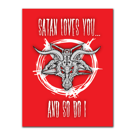 GREETING CARD - SATAN LOVES YOU WAKE N BAKE Wake 'n' Bake