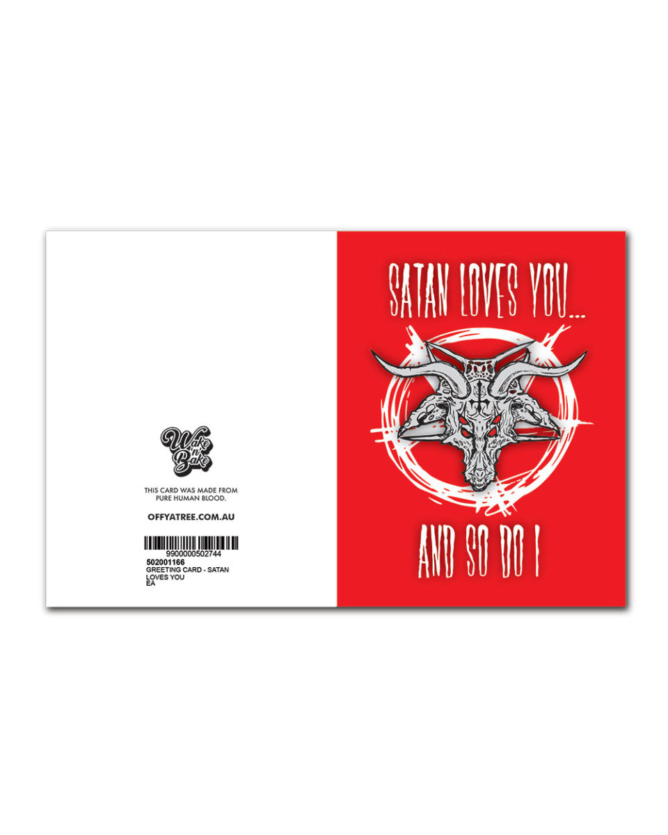 GREETING CARD - SATAN LOVES YOU WAKE N BAKE Wake 'n' Bake