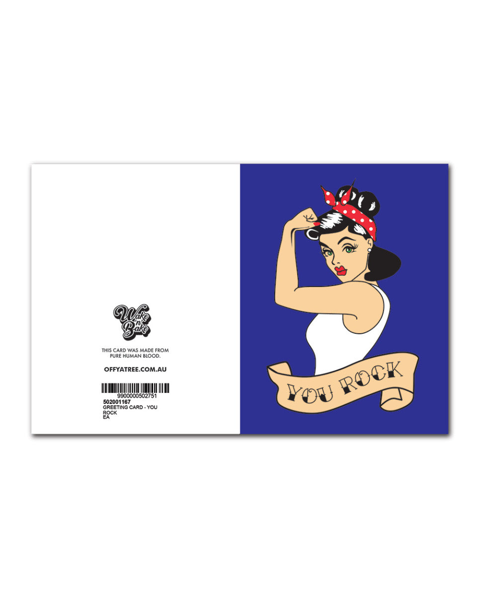 GREETING CARD - YOU ROCK BLUE WAKE N BAKE Wake 'n' Bake