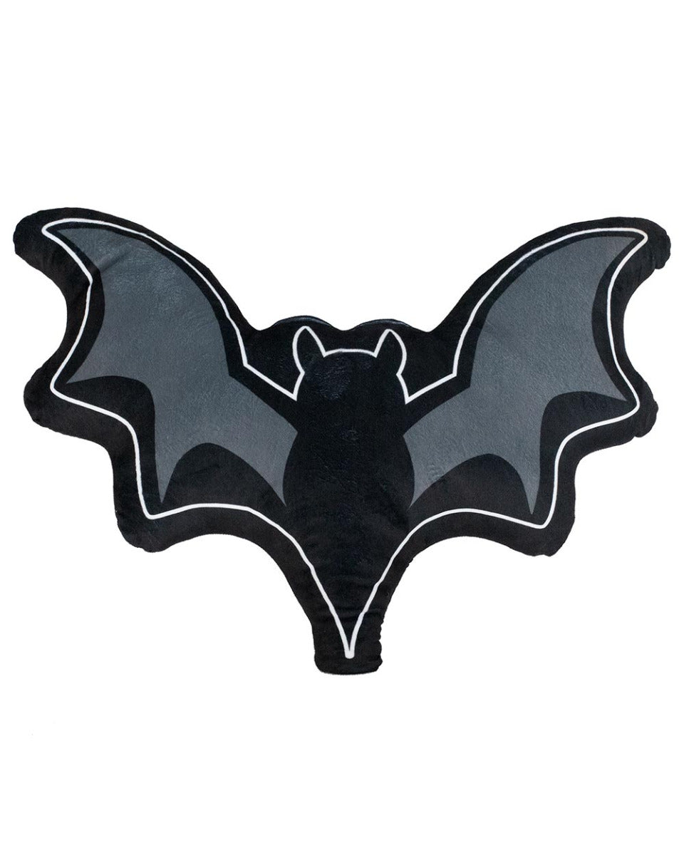 PILLOW - CUTE BAT 60CM BLACK WAKE N BAKE Wake 'n' Bake