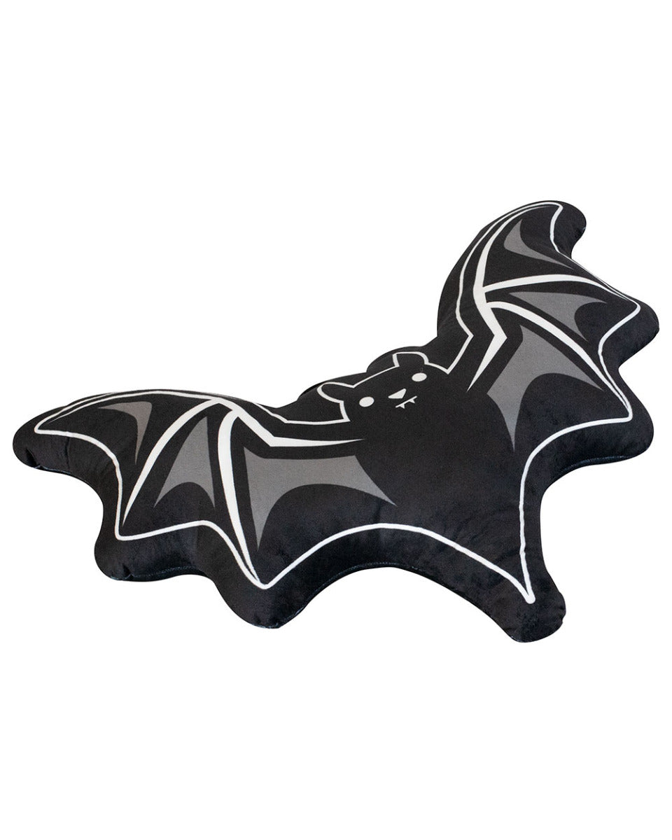 PILLOW - CUTE BAT 60CM BLACK WAKE N BAKE Wake 'n' Bake