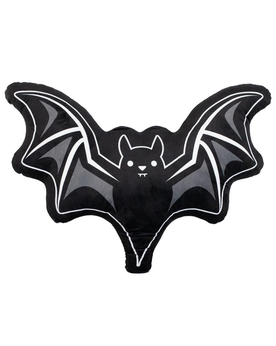 PILLOW - CUTE BAT 60CM BLACK WAKE N BAKE Wake 'n' Bake