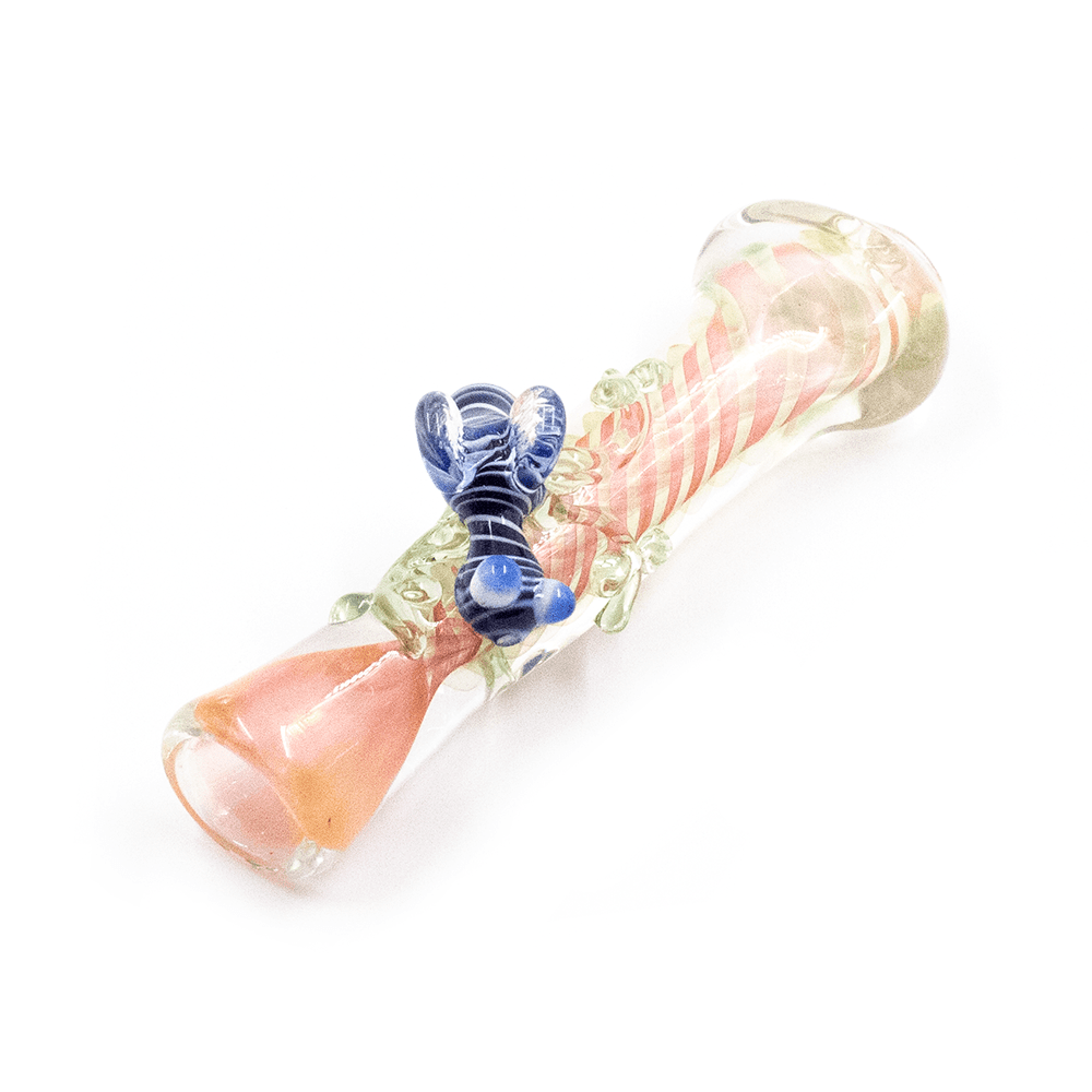 GLASS PIPE- INSECT ON BRANCH BROWN/GREEN #25 The Bong Shop