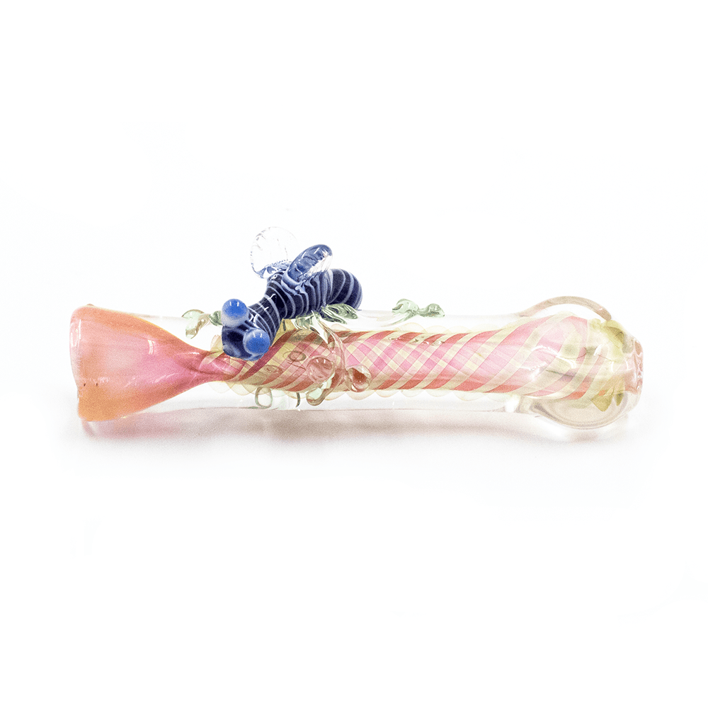 GLASS PIPE- INSECT ON BRANCH BROWN/GREEN #25 The Bong Shop
