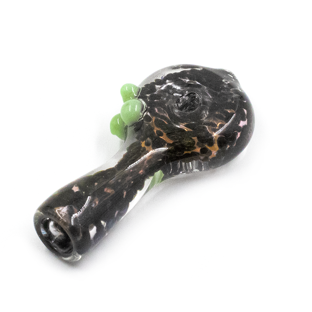GLASS PIPE- DOUNUT INNER BLUE TO GREEN W/3 BUMPS #31 The Bong Shop