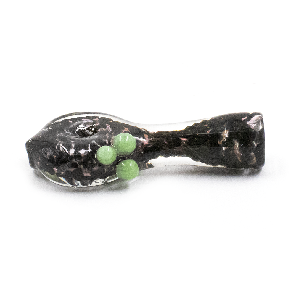 GLASS PIPE- DOUNUT INNER BLUE TO GREEN W/3 BUMPS #31 The Bong Shop