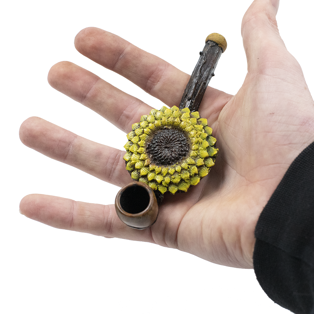 PIPE - SUN FLOWER HAND CRAFTED 12cm The Bong Shop
