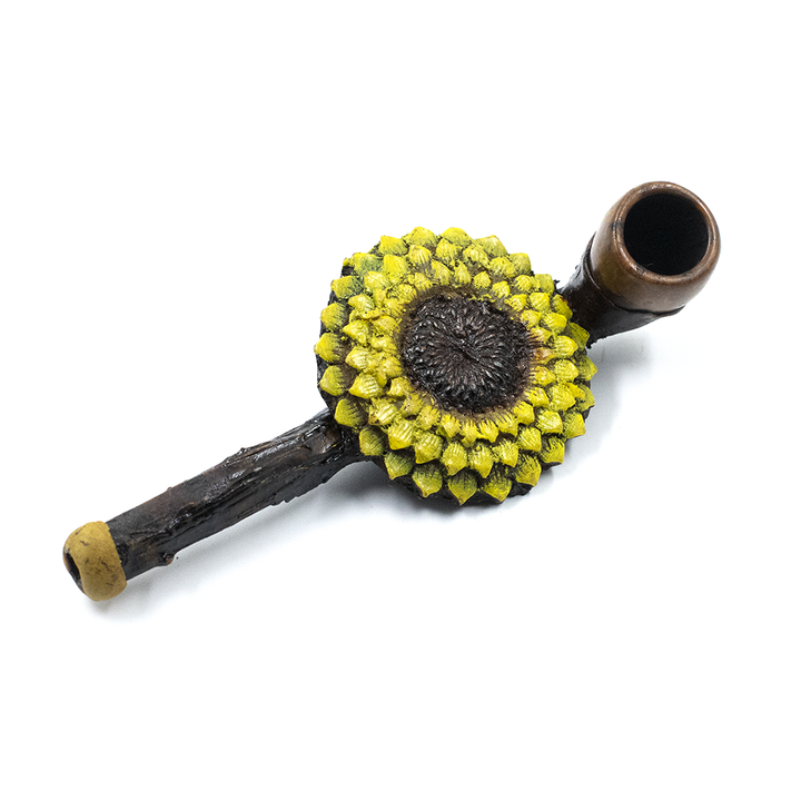 PIPE - SUN FLOWER HAND CRAFTED 12cm The Bong Shop