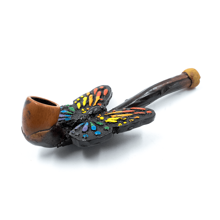 PIPE - RAINBOW BUTTERFLY HAND CRAFTED 12cm The Bong Shop
