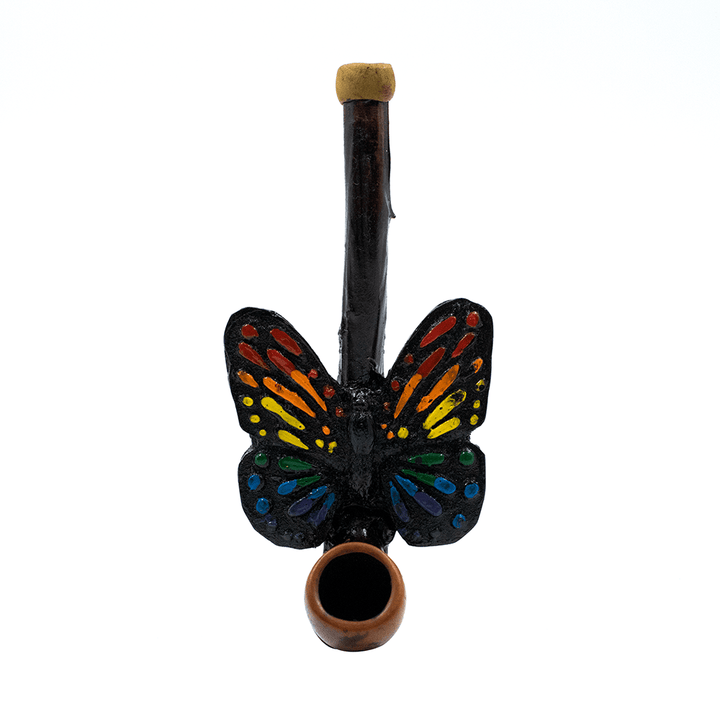 PIPE - RAINBOW BUTTERFLY HAND CRAFTED 12cm The Bong Shop