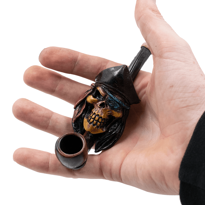 PIPE - PIRATE SKULL HAND CRAFTED 12cm The Bong Shop
