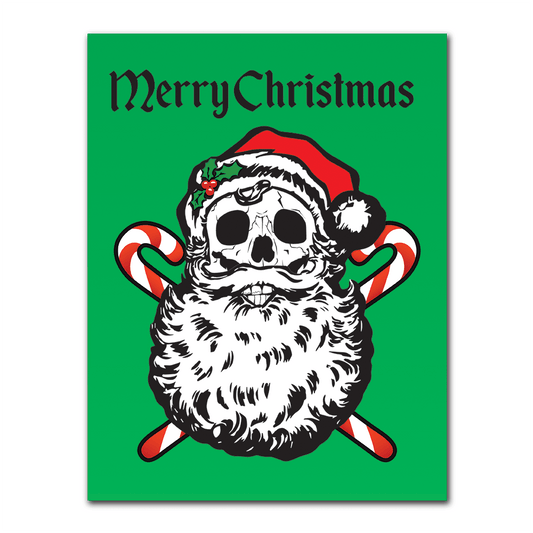 WAKE 'N' BAKE | SKULL SANTA XMAS GREETING CARD Wake 'n' Bake