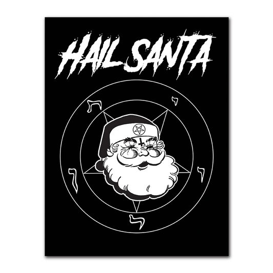 WAKE 'N' BAKE | HAIL SANTA PENTAGRAM XMAS GREETING CARD Wake 'n' Bake