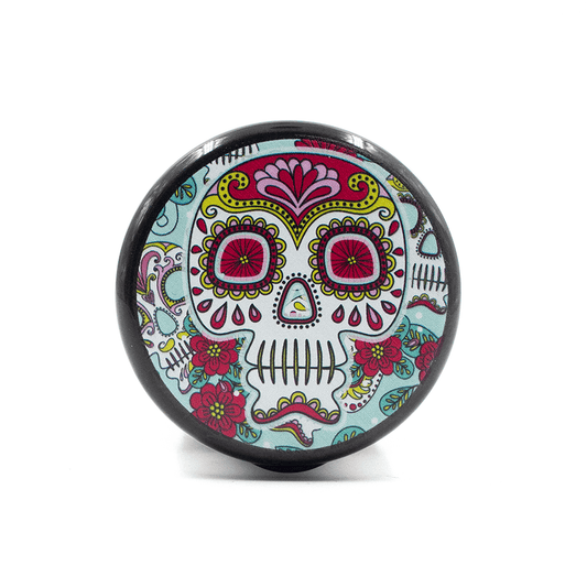 ASHTRAY - FLORAL GREEN SUGAR SKULLS W/ LED LIGHT The Bong Shop