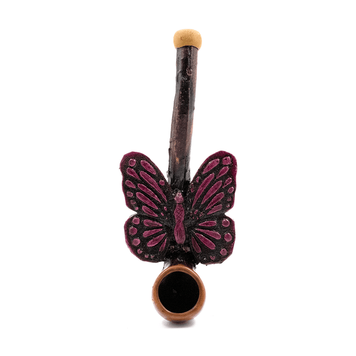 PIPE - BUTTERFLY PRUPLE HAND CRAFTED 12cm The Bong Shop