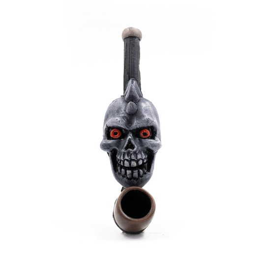 PIPE - SPIKE SKULL HAND CRAFTED 12cm The Bong Shop