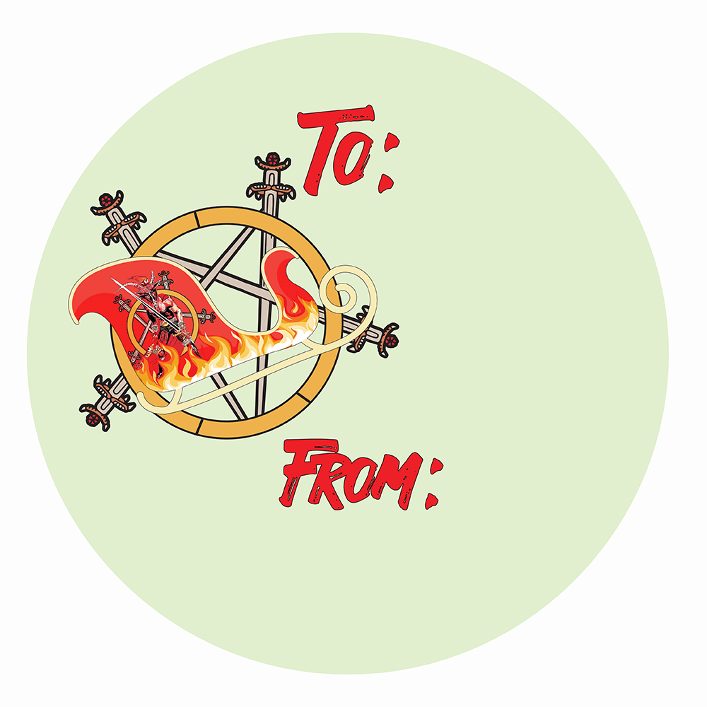 WAKE 'N' BAKE | 24 PACK OF SATANIC XMAS STICKERS Wake 'n' Bake