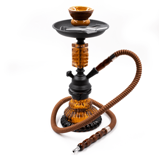 HOOKAH- 1 HOSE CHANDELIER BROWN GLASS 55CM The Bong Shop