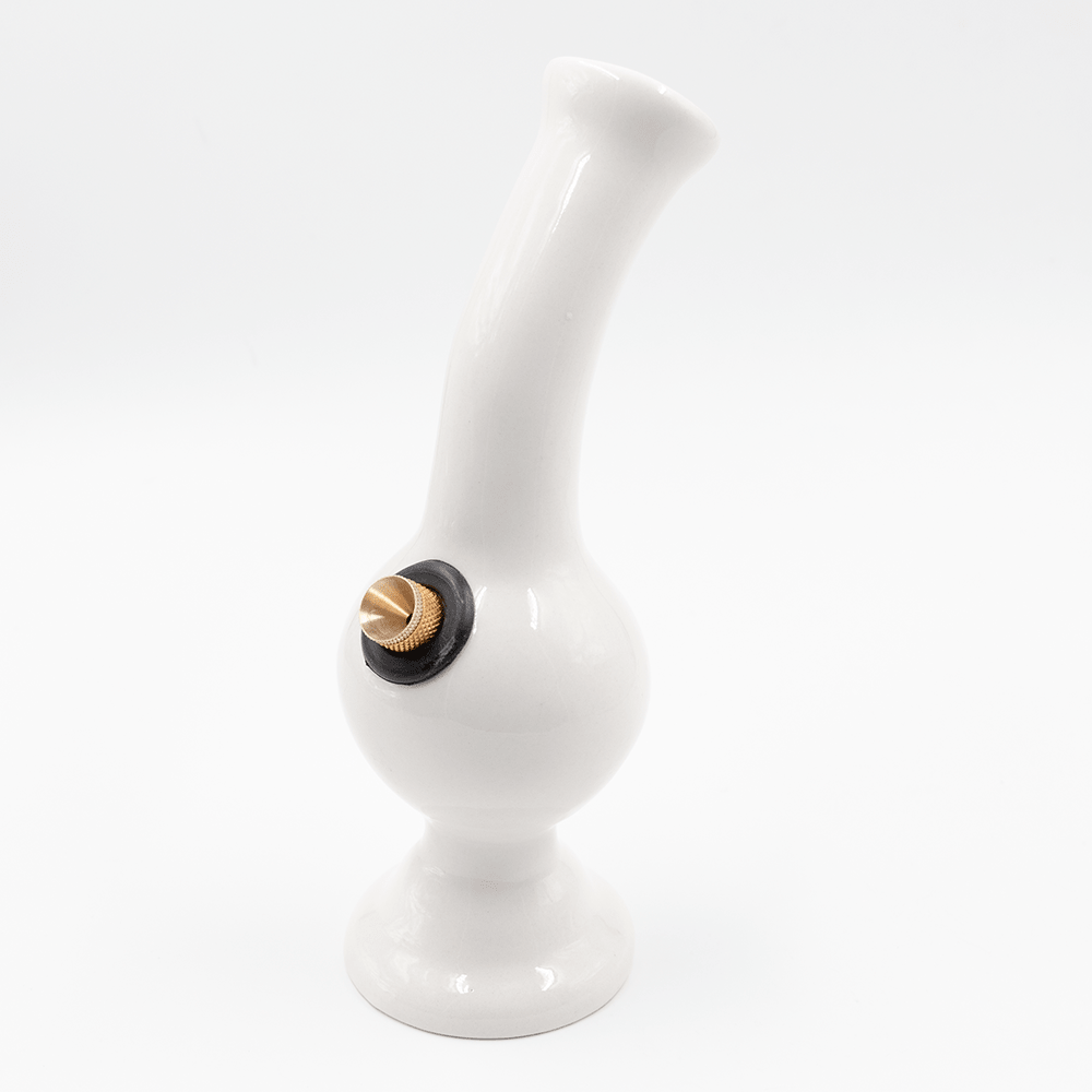 Elbow Bubble Ceramic Bong - White The Bong Shop